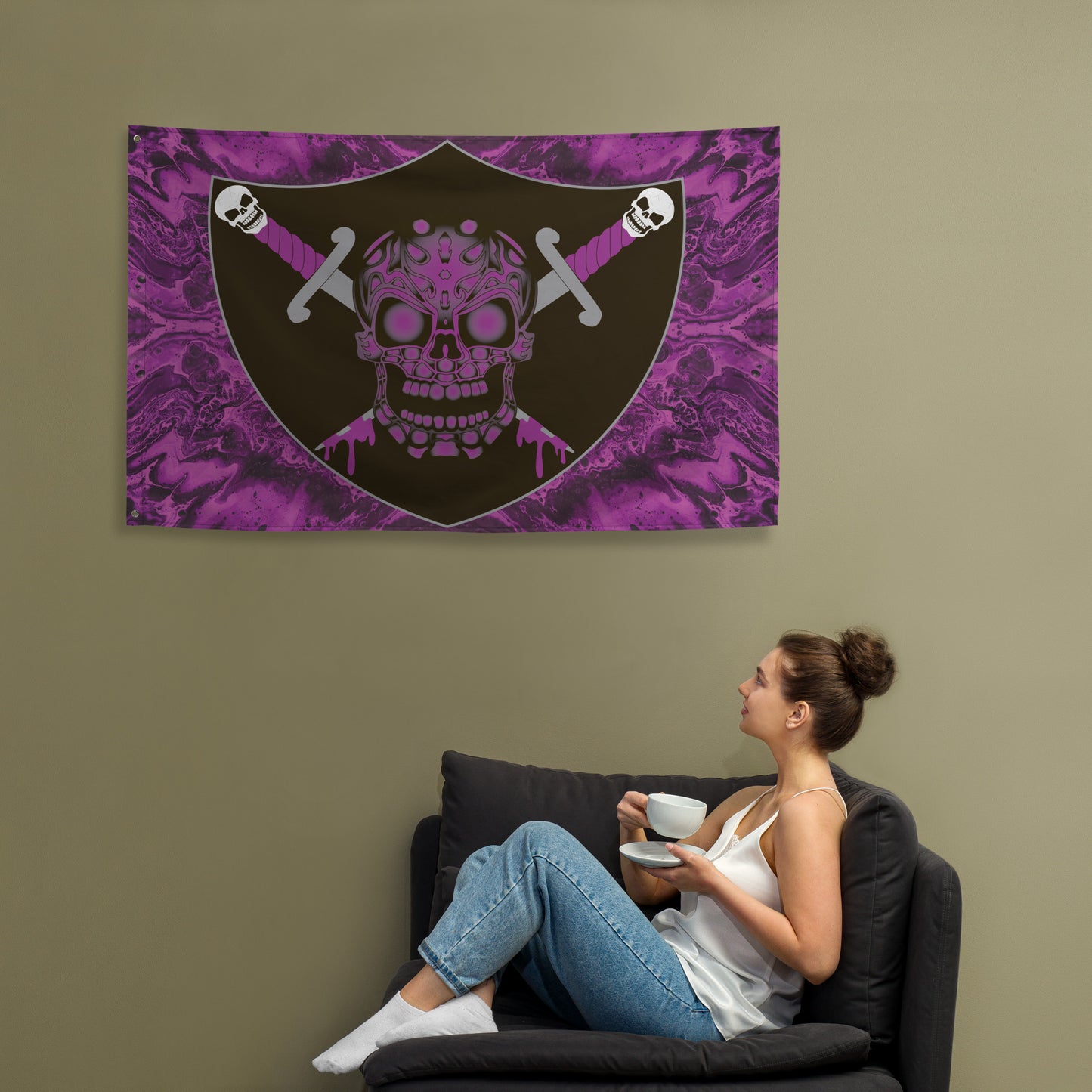 Flag with Skull Design - SW-RA-001