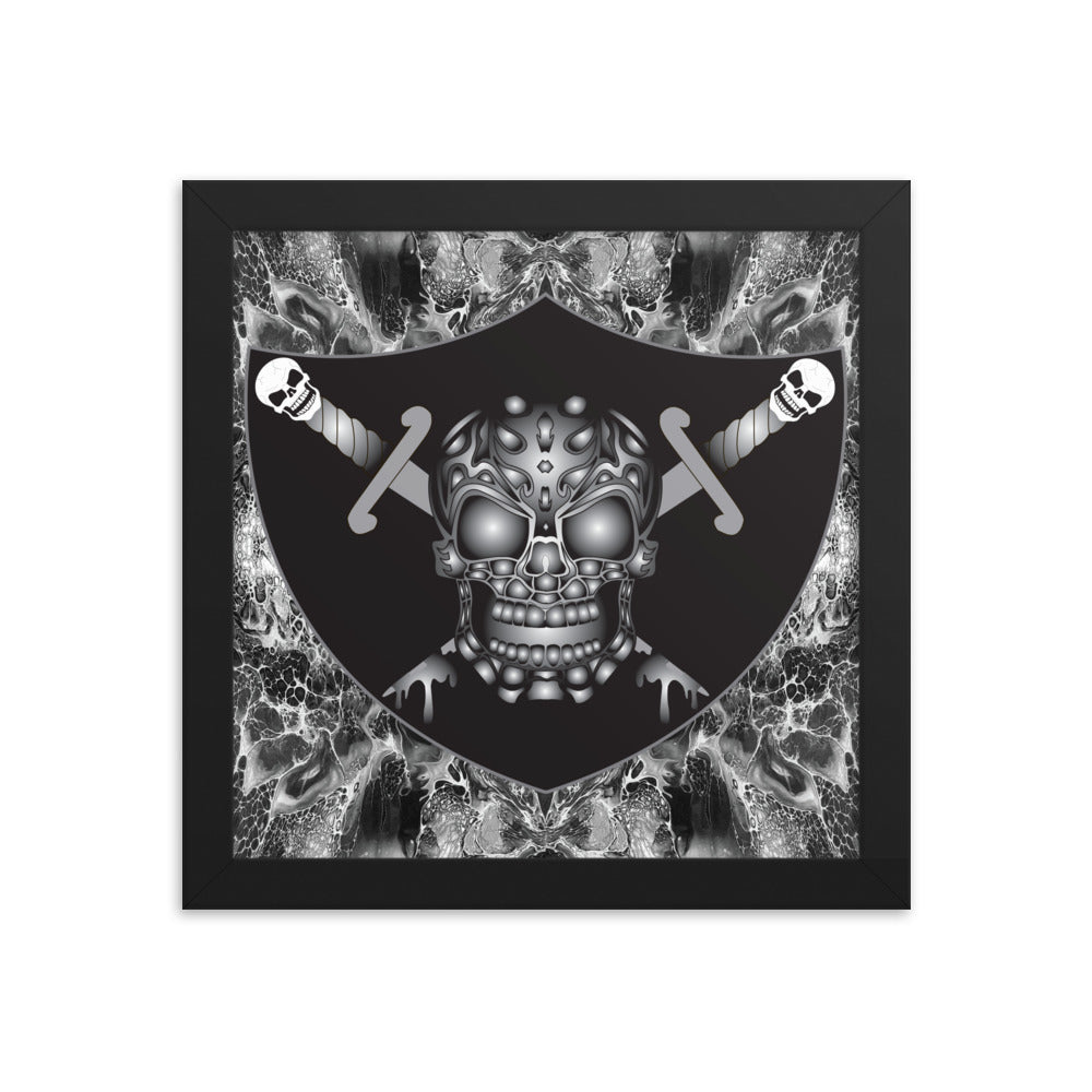 Skull Design Enhanced Matte Paper Framed Poster - SW-006