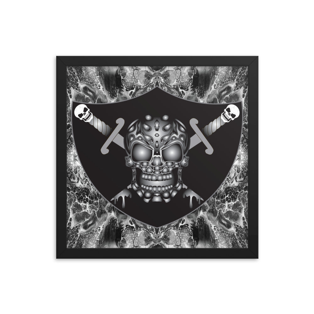 Skull Design Enhanced Matte Paper Framed Poster - SW-006