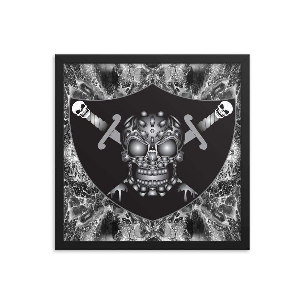 Skull Design Enhanced Matte Paper Framed Poster - SW-006