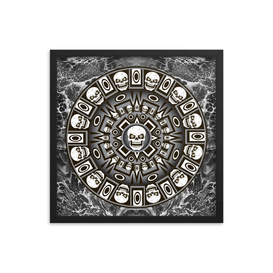 Skull Design Enhanced Matte Paper Framed Poster - SW-005