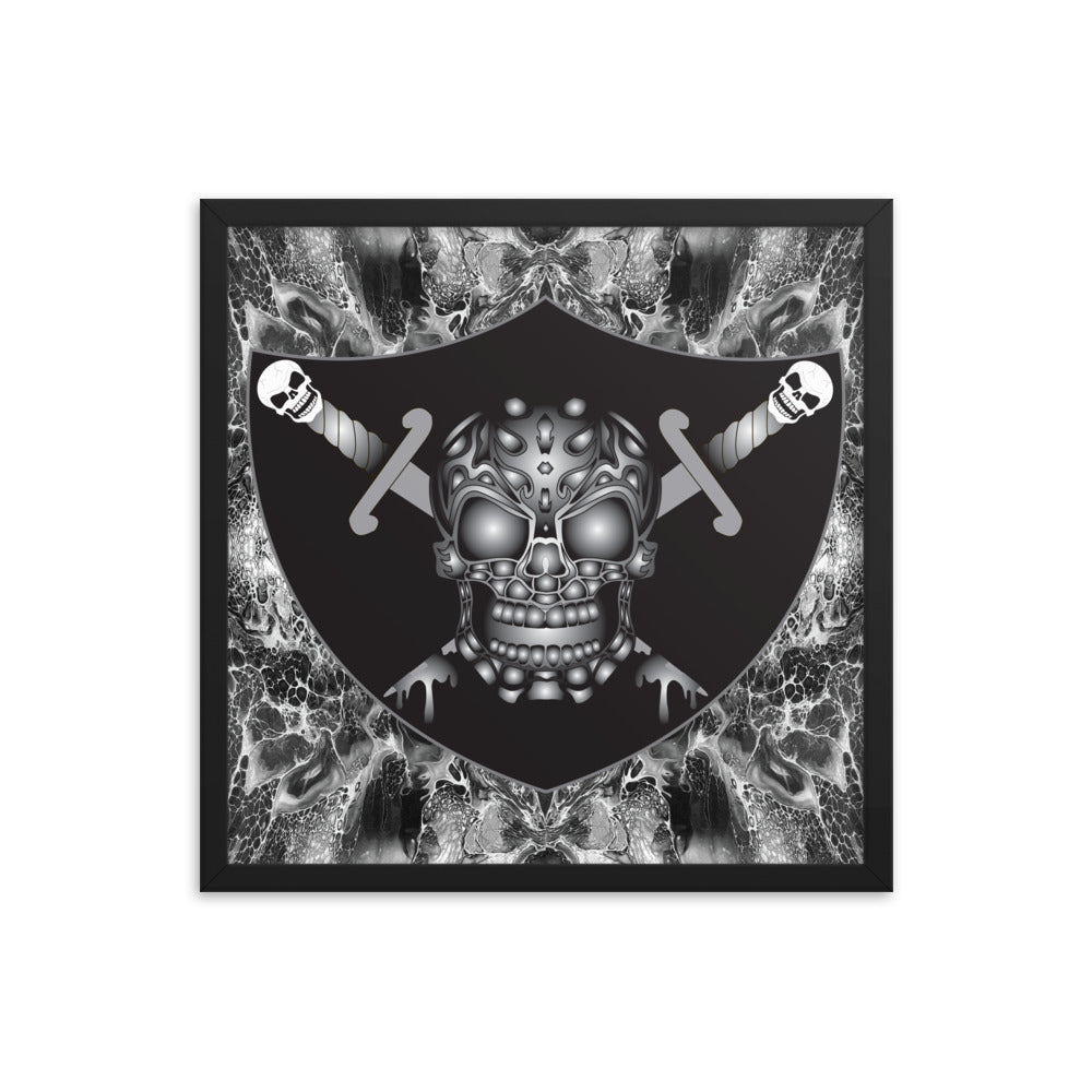 Skull Design Enhanced Matte Paper Framed Poster - SW-006