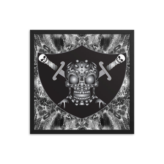 Skull Design Enhanced Matte Paper Framed Poster - SW-006