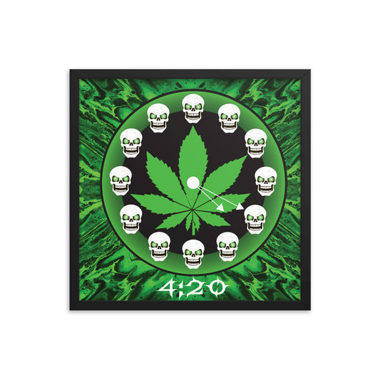 Skull Design Enhanced Matte Paper Framed Poster - SW-013