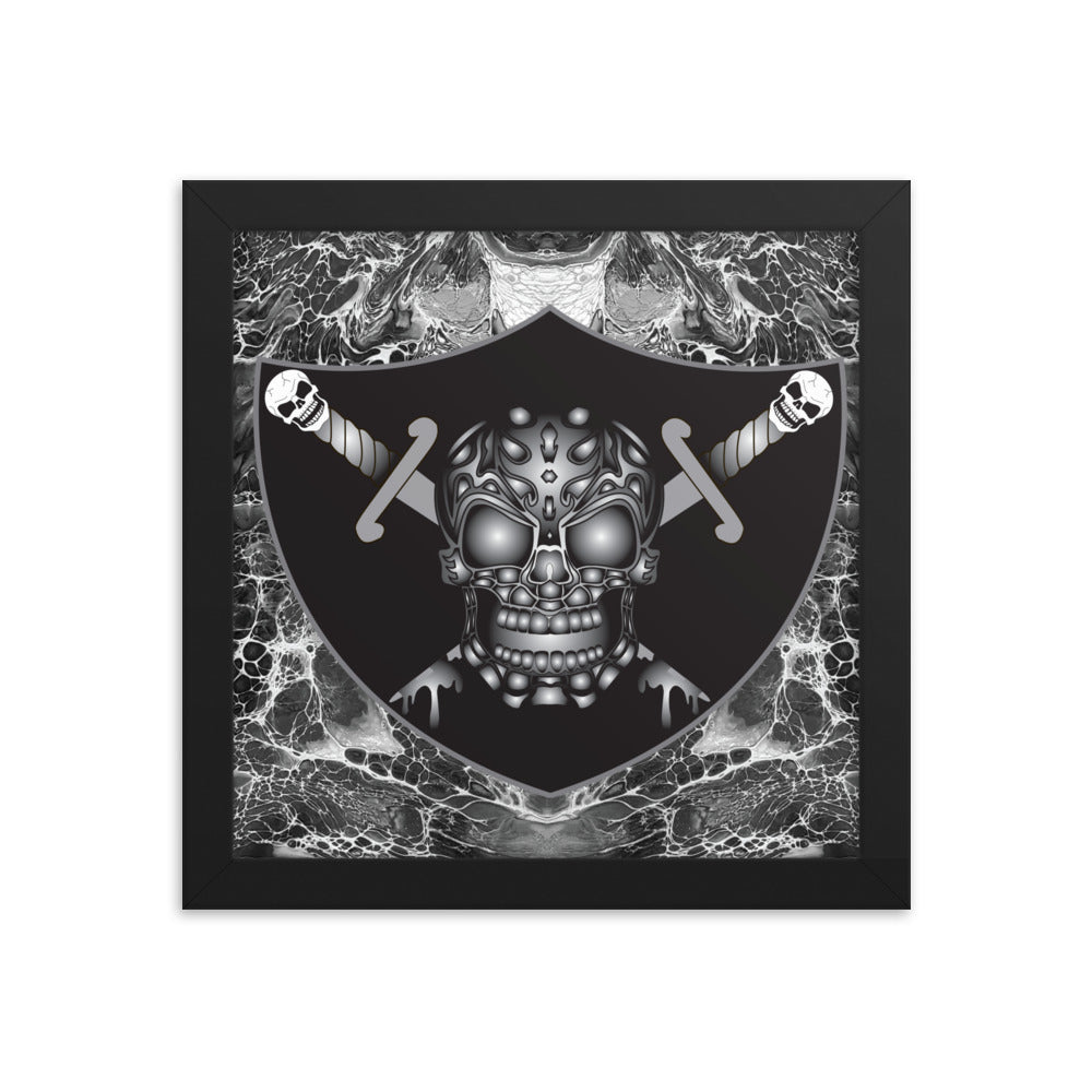 Skull Design Framed Premium Luster Photo Paper Poster - SW-002