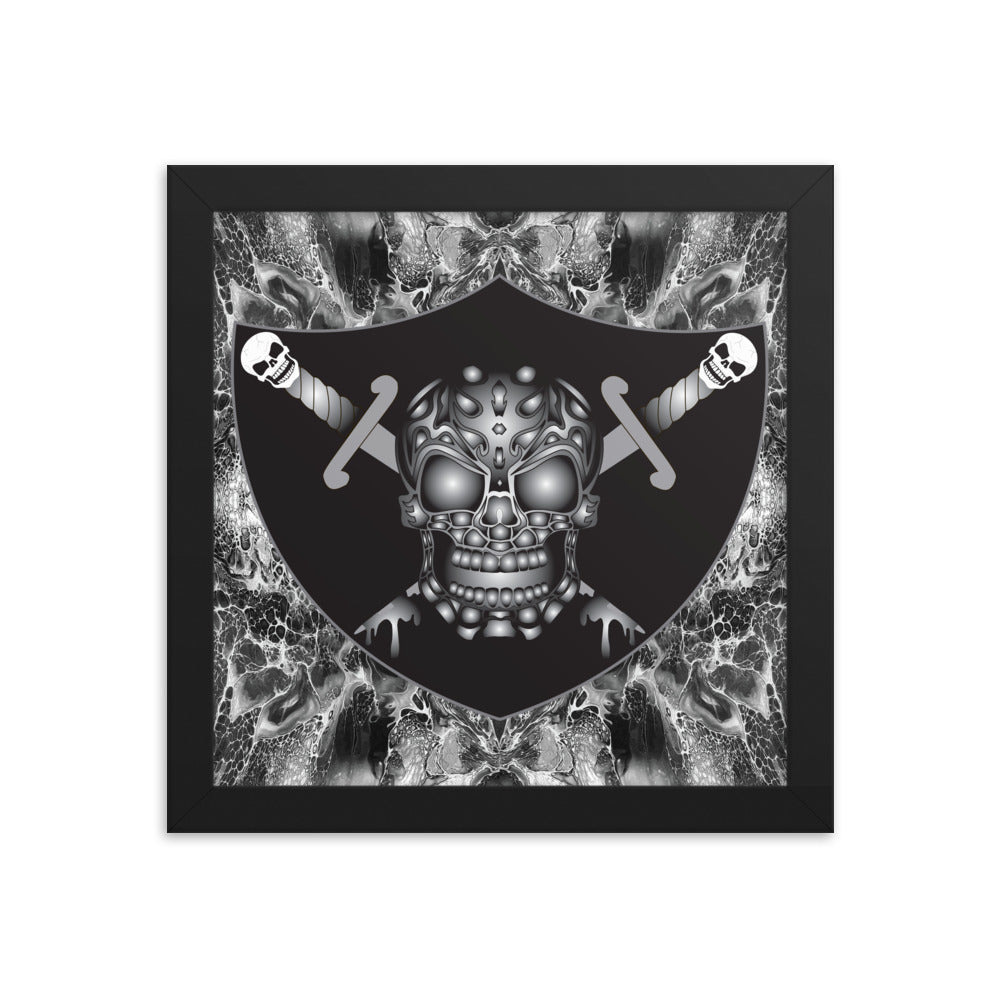 Skull Design Framed Premium Luster Photo Paper Poster - SW-006