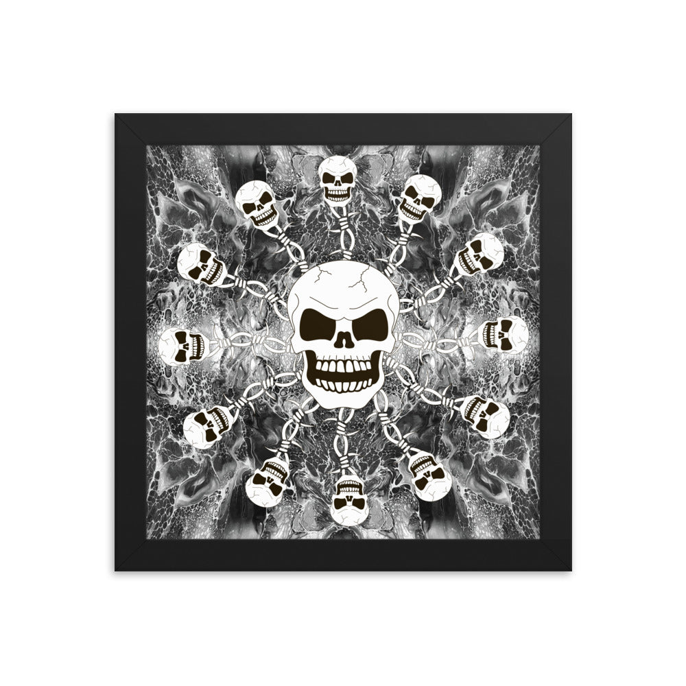 Skull Design Framed Premium Luster Photo Paper Poster - SW-008