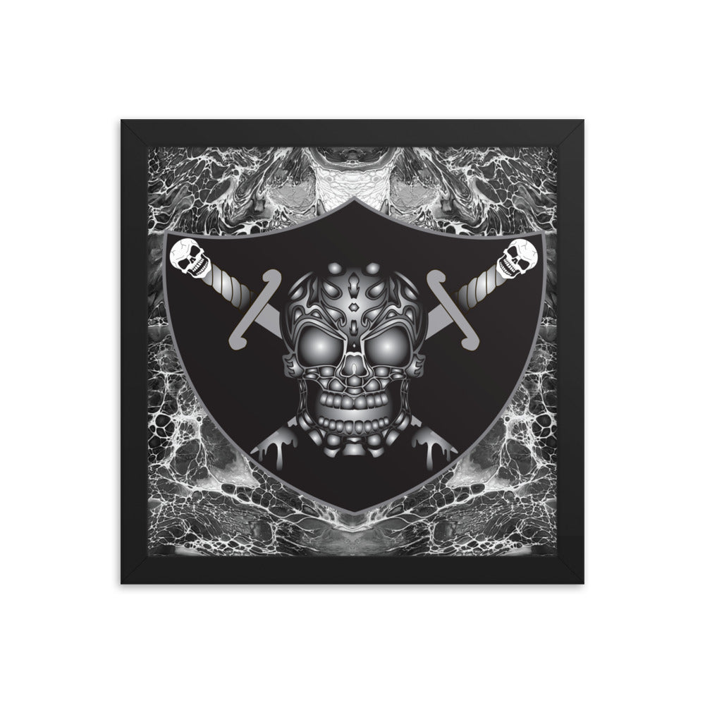 Skull Design Framed Premium Luster Photo Paper Poster - SW-002