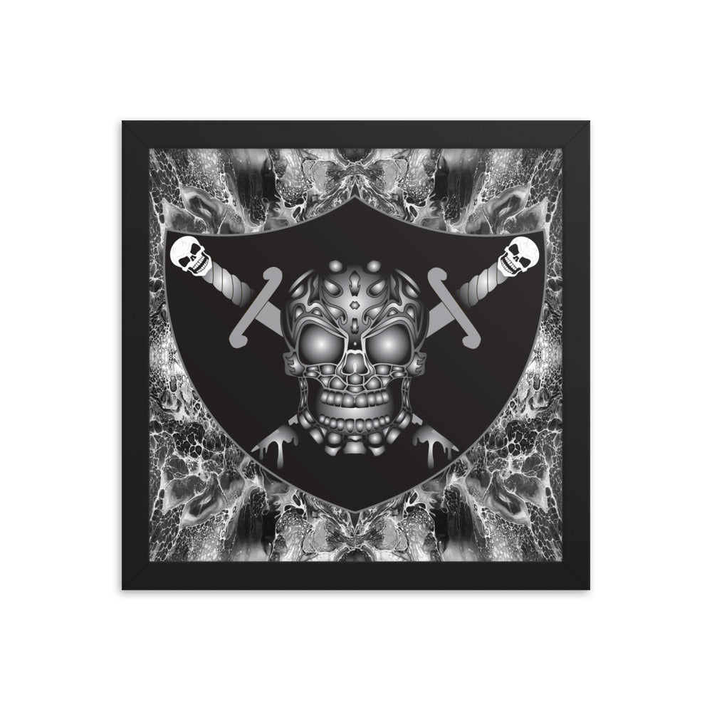 Skull Design Framed Premium Luster Photo Paper Poster - SW-006