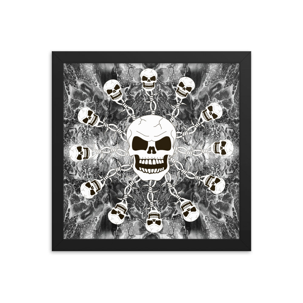 Skull Design Framed Premium Luster Photo Paper Poster - SW-008