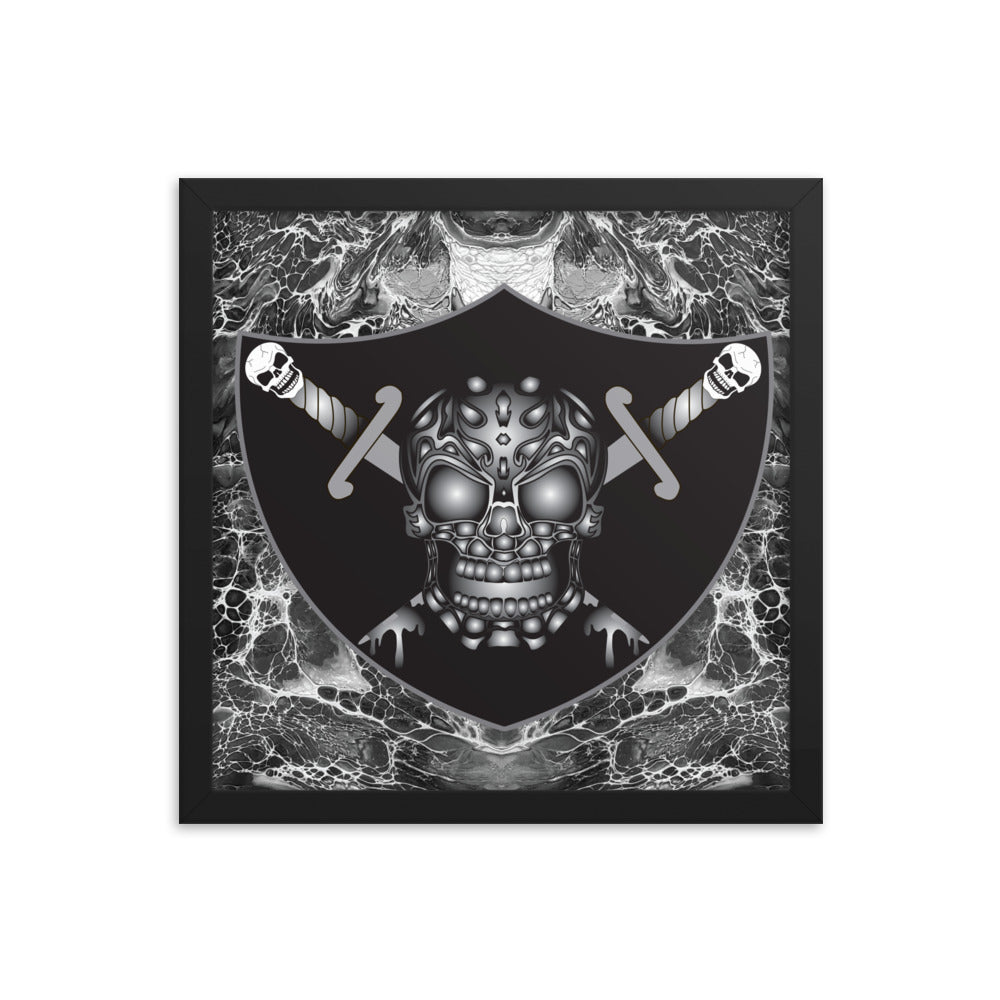 Skull Design Framed Premium Luster Photo Paper Poster - SW-002