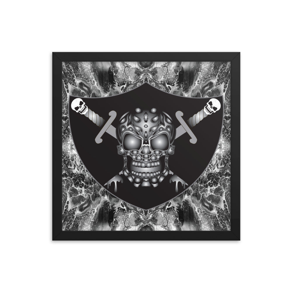 Skull Design Framed Premium Luster Photo Paper Poster - SW-006