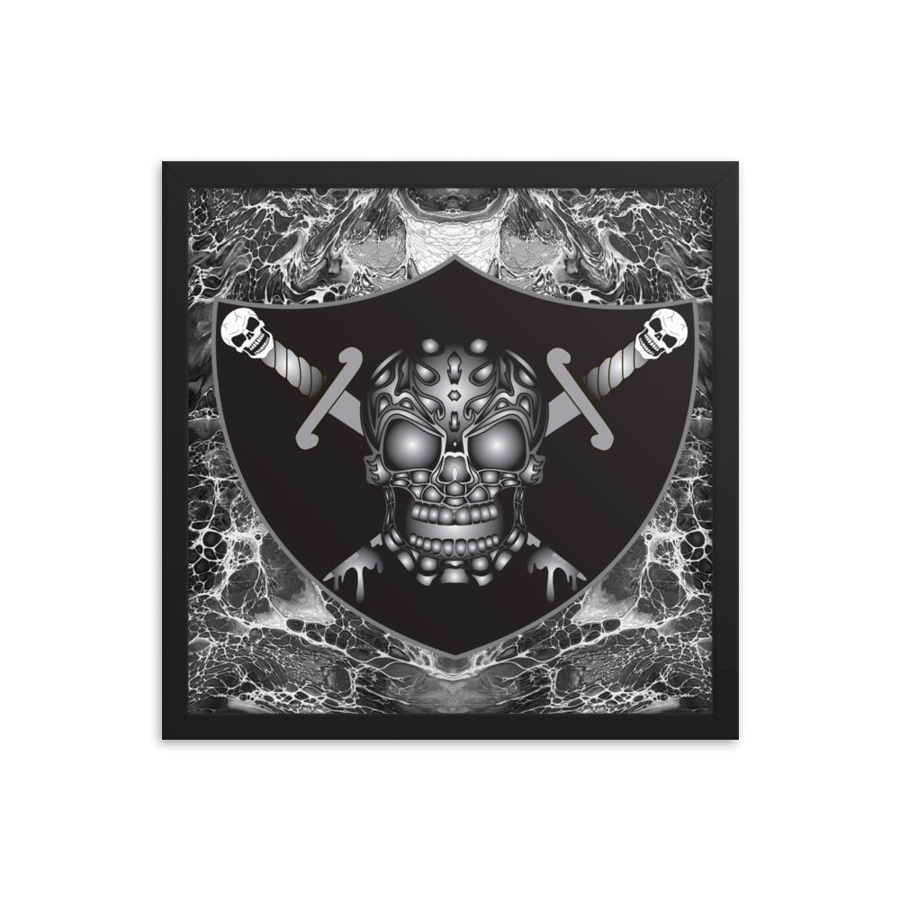 Skull Design Framed Premium Luster Photo Paper Poster - SW-002