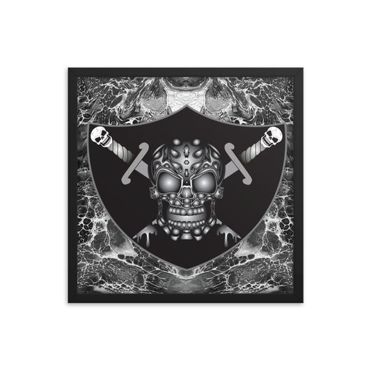 Skull Design Framed Premium Luster Photo Paper Poster - SW-002