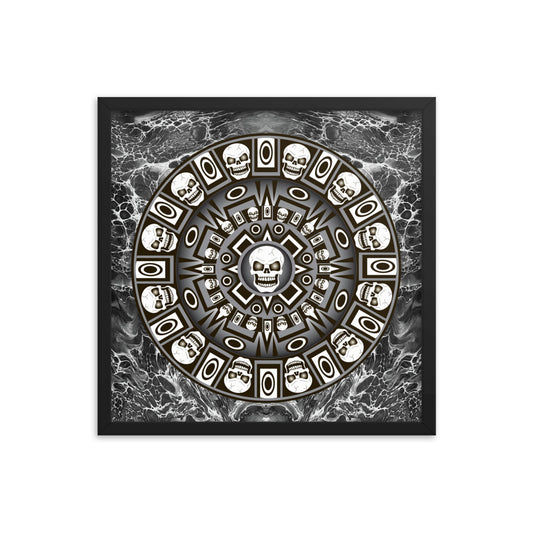 Skull Design Framed Premium Luster Photo Paper Poster - SW-005