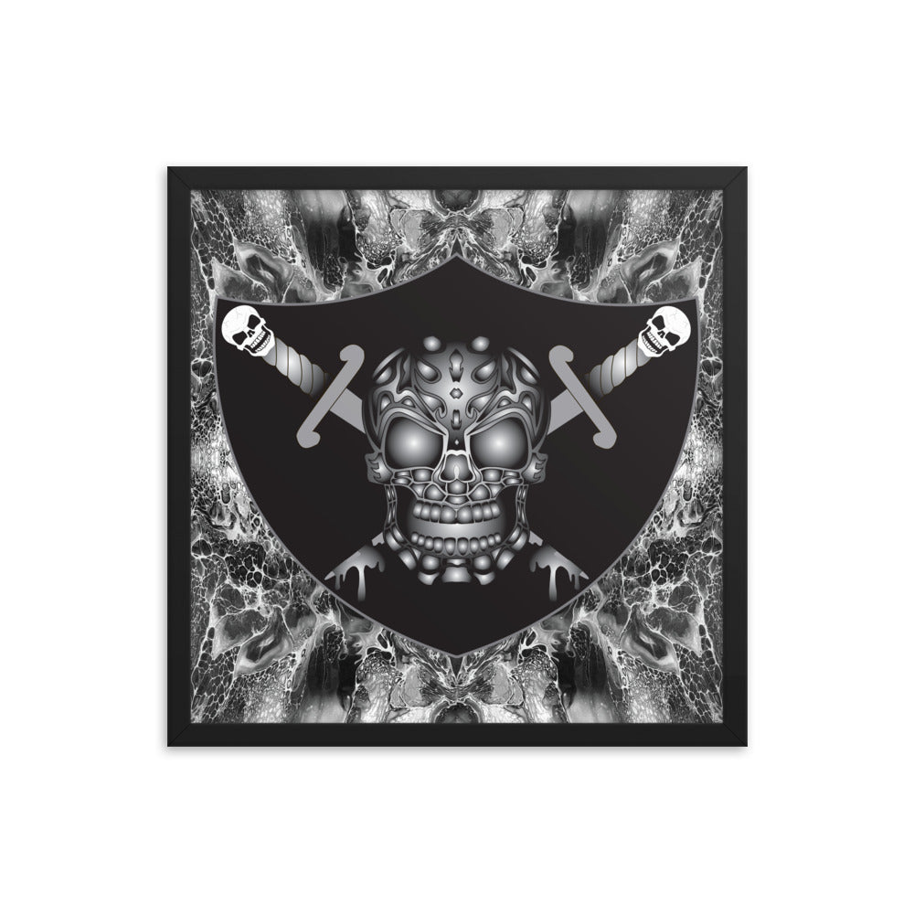 Skull Design Framed Premium Luster Photo Paper Poster - SW-006