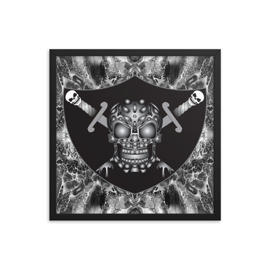 Skull Design Framed Premium Luster Photo Paper Poster - SW-006