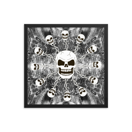 Skull Design Framed Premium Luster Photo Paper Poster - SW-008