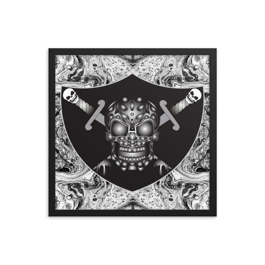 Skull Design Framed Premium Luster Photo Paper Poster - SW-010