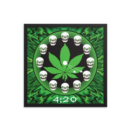 Skull Design Framed Premium Luster Photo Paper Poster - SW-013