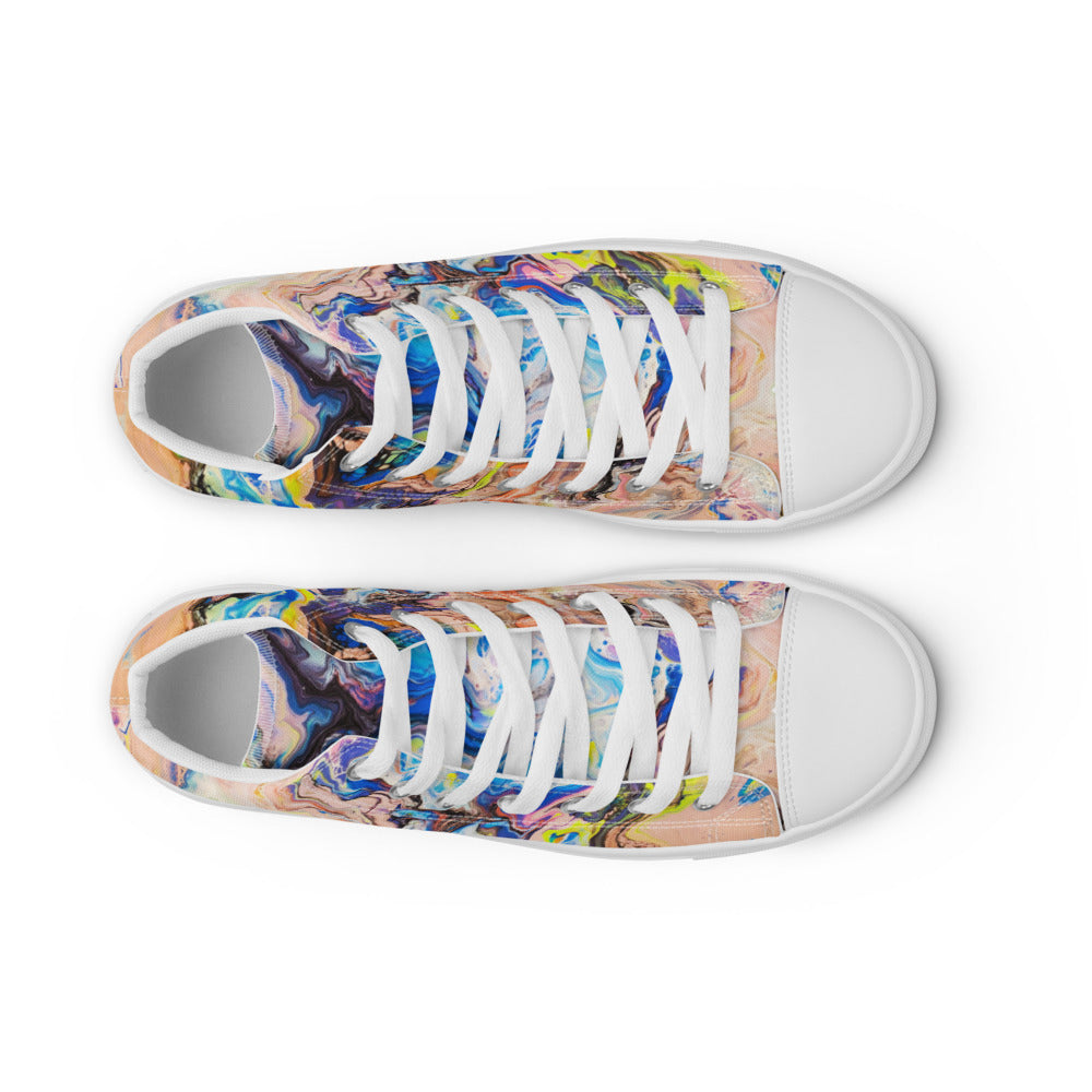 Women’s High Tops - Fluid Art Design - FA-019