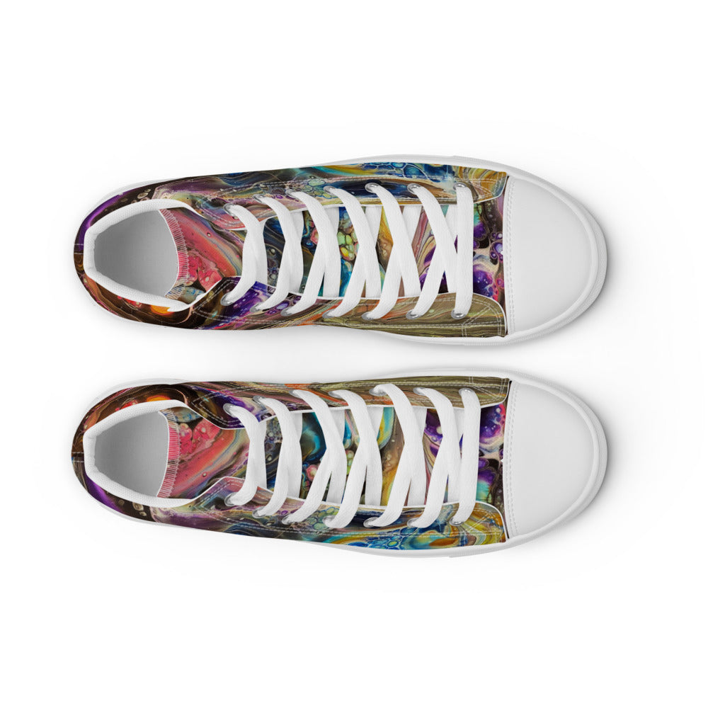 Women’s High Tops - Fluid Art Design - FA-001