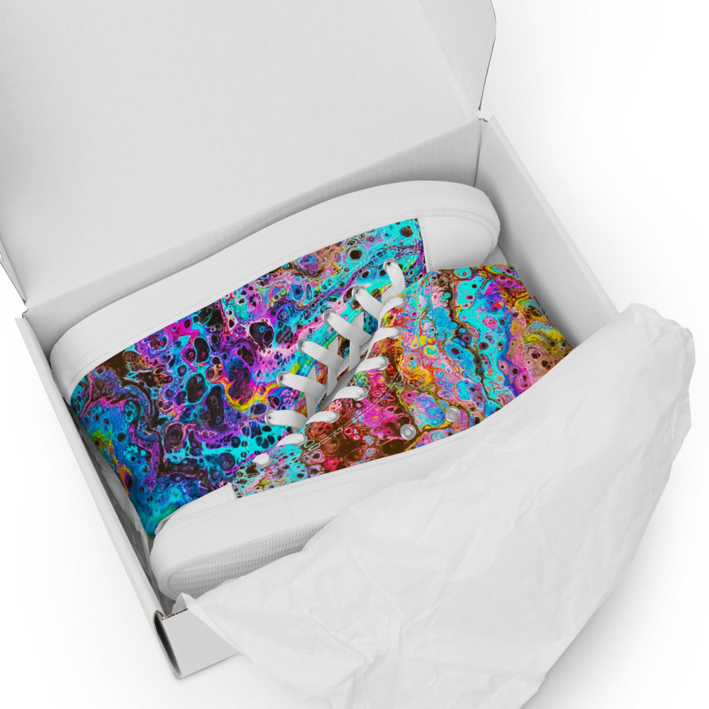 Women’s High Tops - Fluid Art Design - FA-020