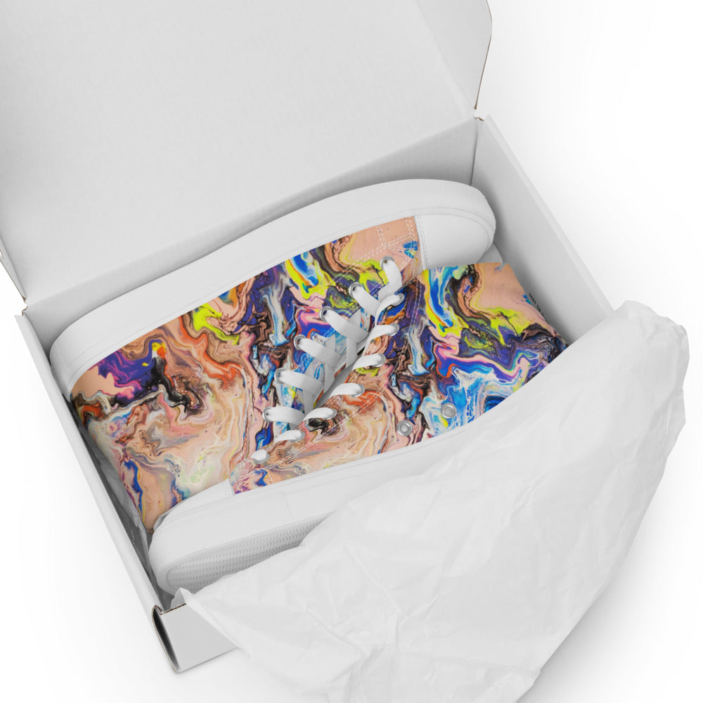 Women’s High Tops - Fluid Art Design - FA-019