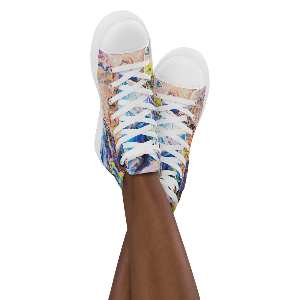 Women’s High Tops - Fluid Art Design - FA-019