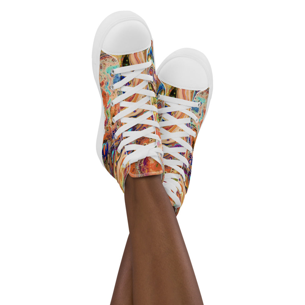 Women’s High Tops - Fluid Art Design - FA-011E