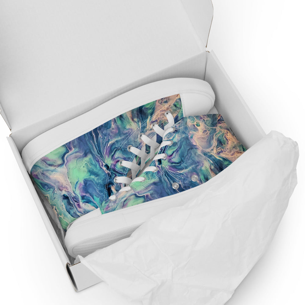 Women’s High Tops - Fluid Art Design - FA-005