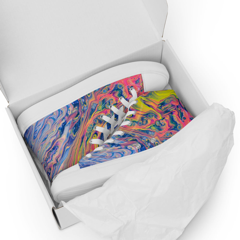 Women’s High Tops - Fluid Art Design - FA-004B