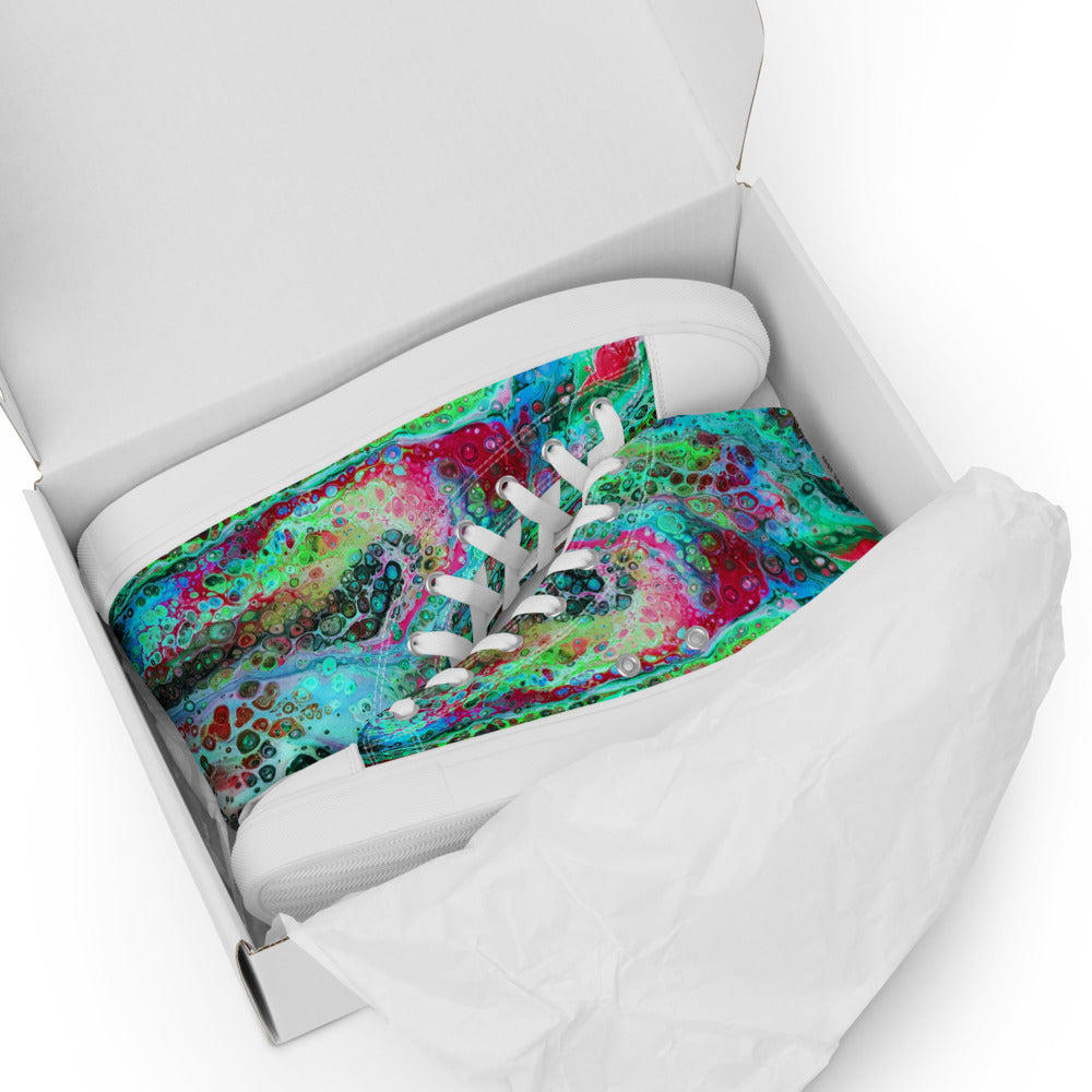 Women’s High Tops - Fluid Art Design - FA-003G