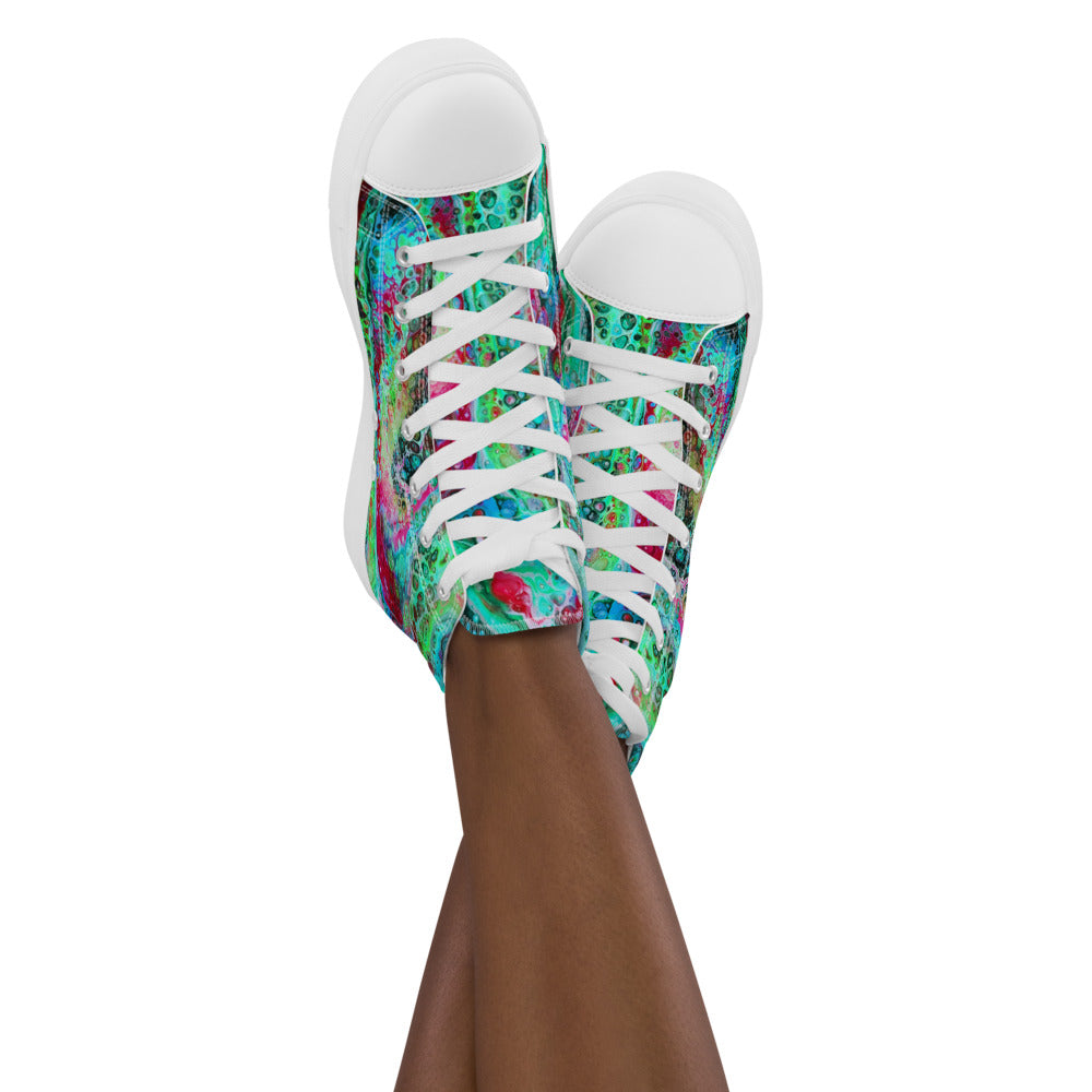 Women’s High Tops - Fluid Art Design - FA-003G