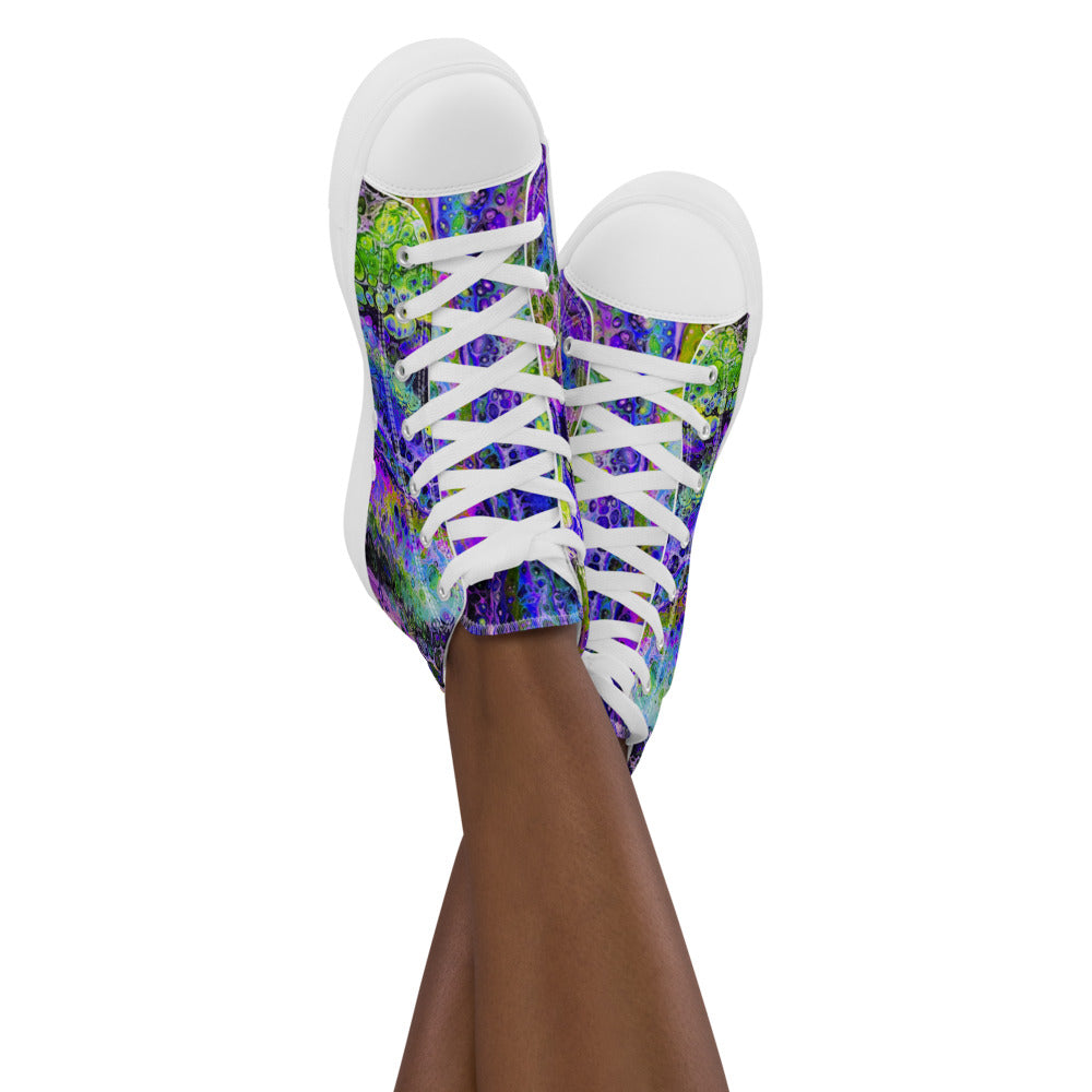 Women’s High Tops - Fluid Art Design - FA-003B