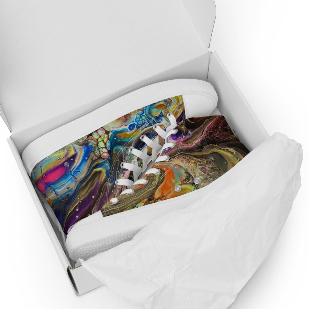 Women’s High Tops - Fluid Art Design - FA-001