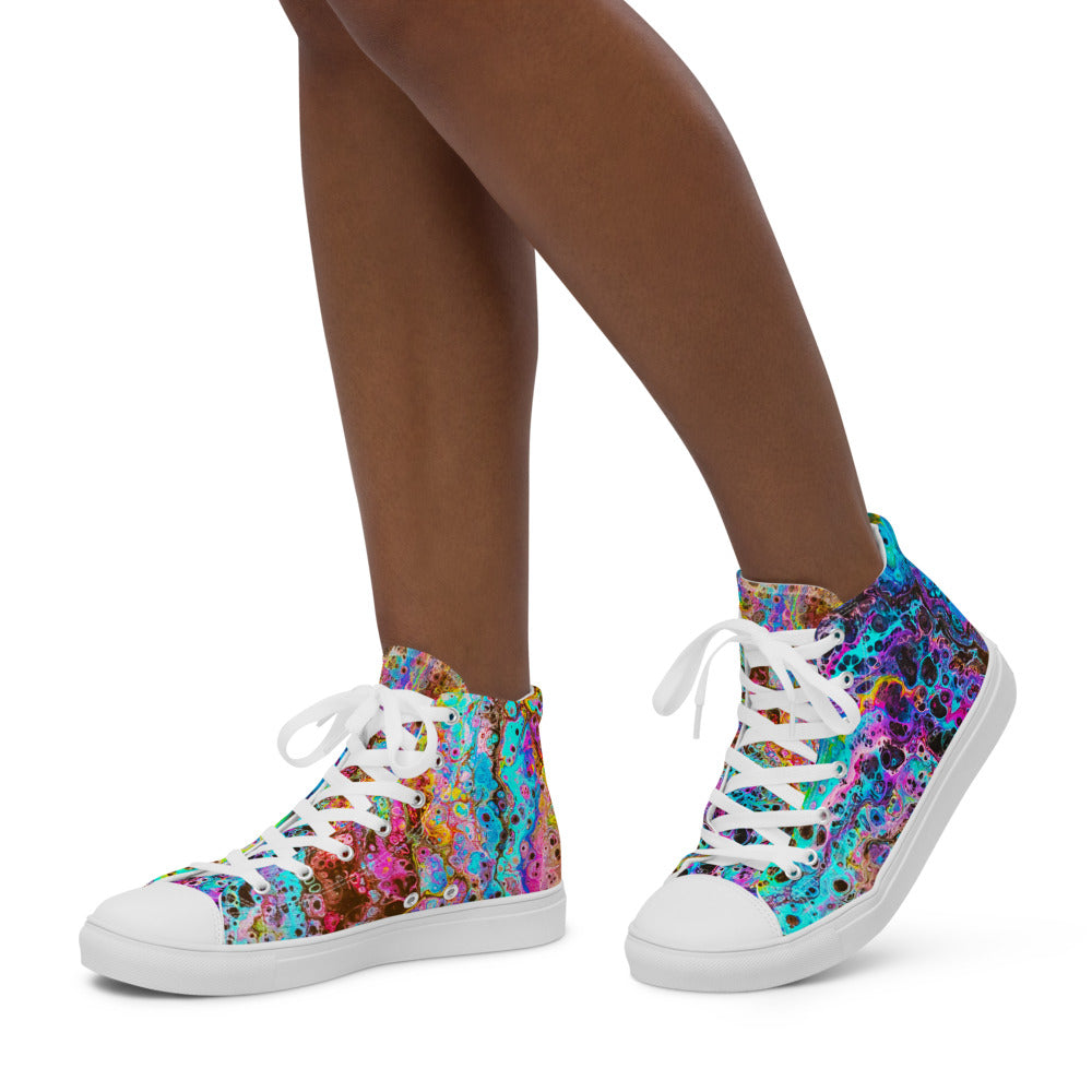 Women’s High Tops - Fluid Art Design - FA-020