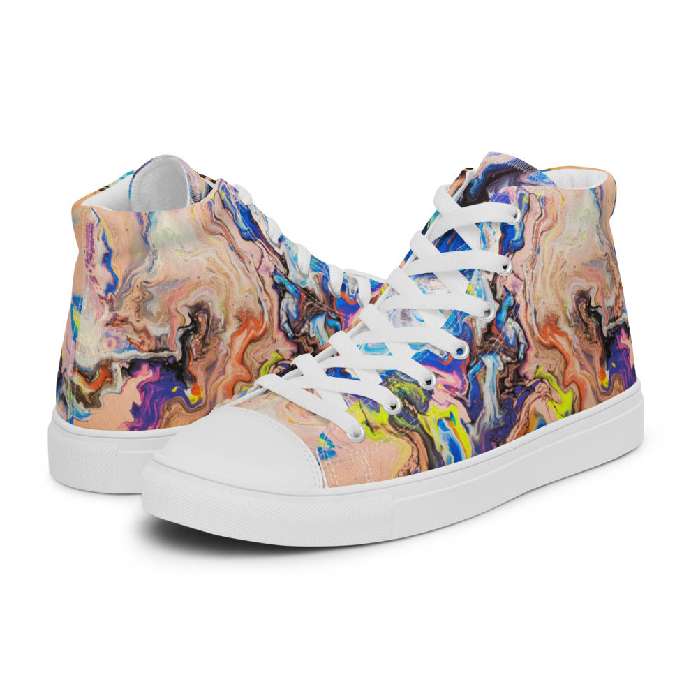 Women’s High Tops - Fluid Art Design - FA-019