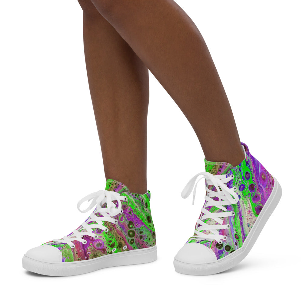 Women’s High Tops - Fluid Art Design - FA-018D