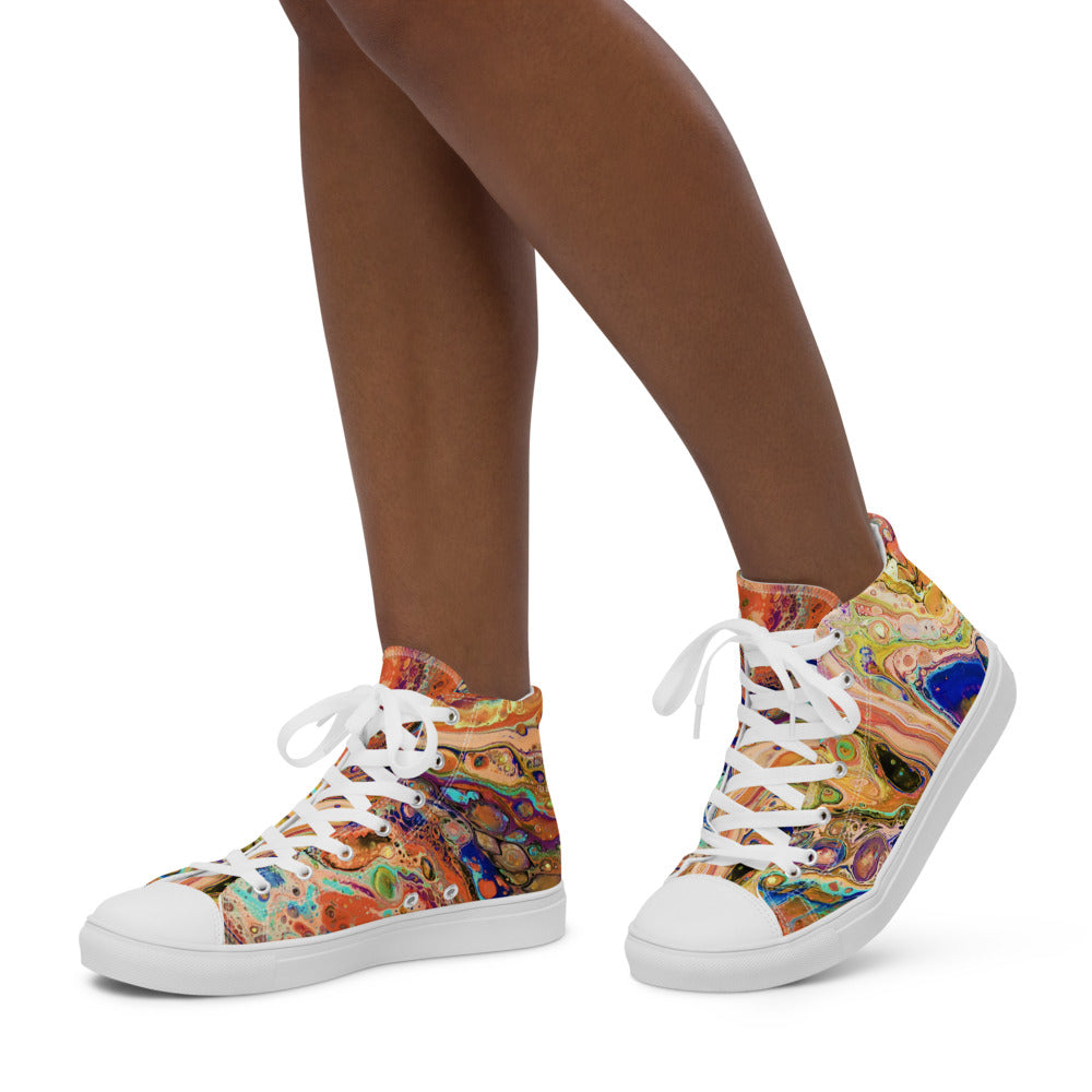 Women’s High Tops - Fluid Art Design - FA-011E