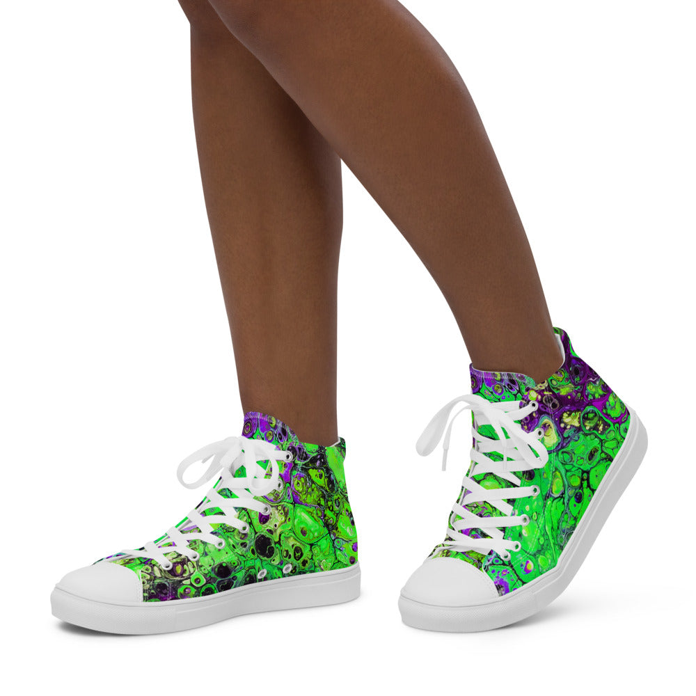 Women’s High Tops - Fluid Art Design - FA-007B