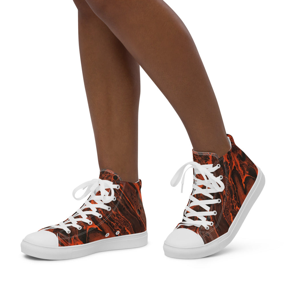 Women’s High Tops - Fluid Art Design - FA-006