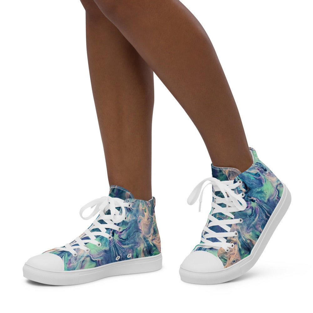 Women’s High Tops - Fluid Art Design - FA-005