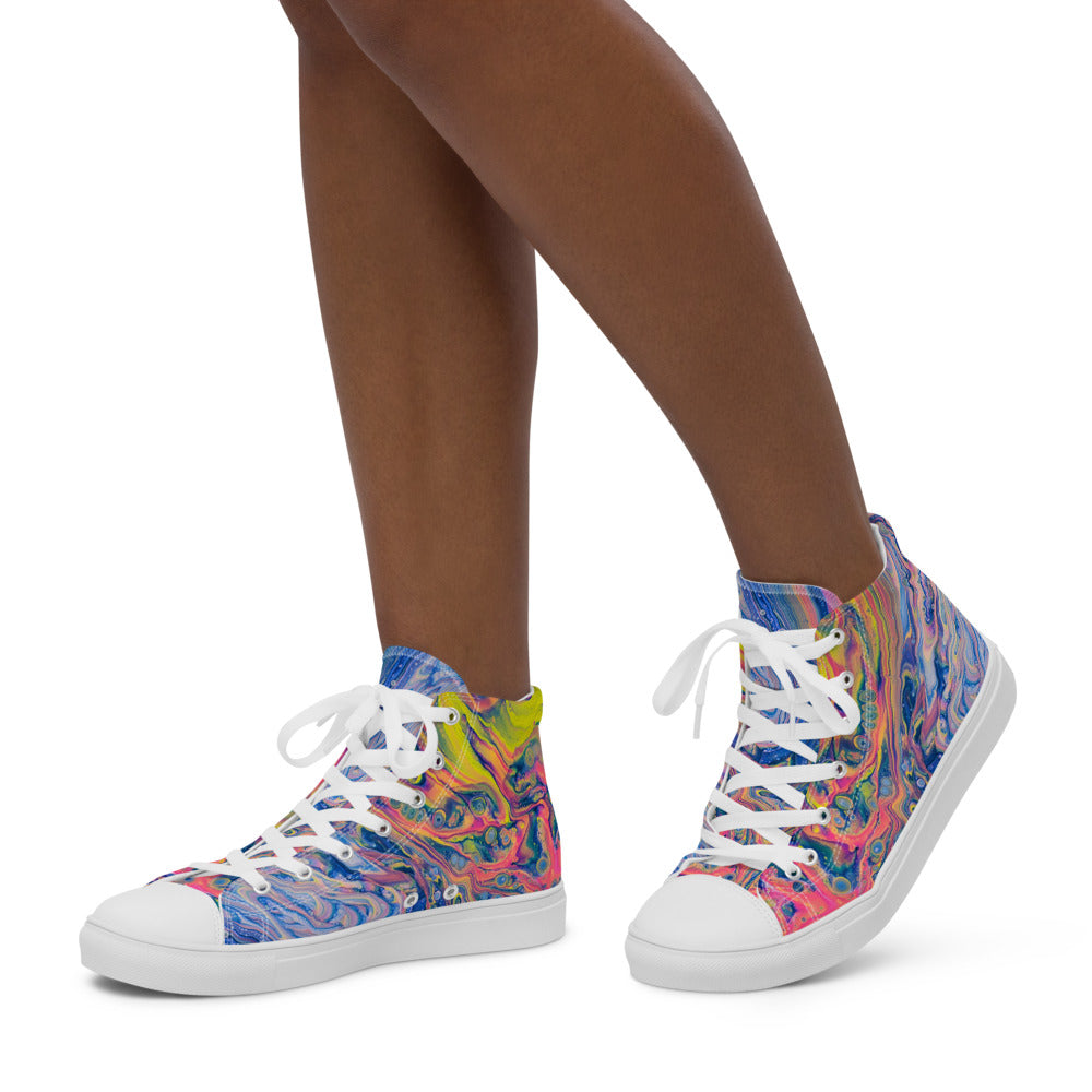 Women’s High Tops - Fluid Art Design - FA-004B