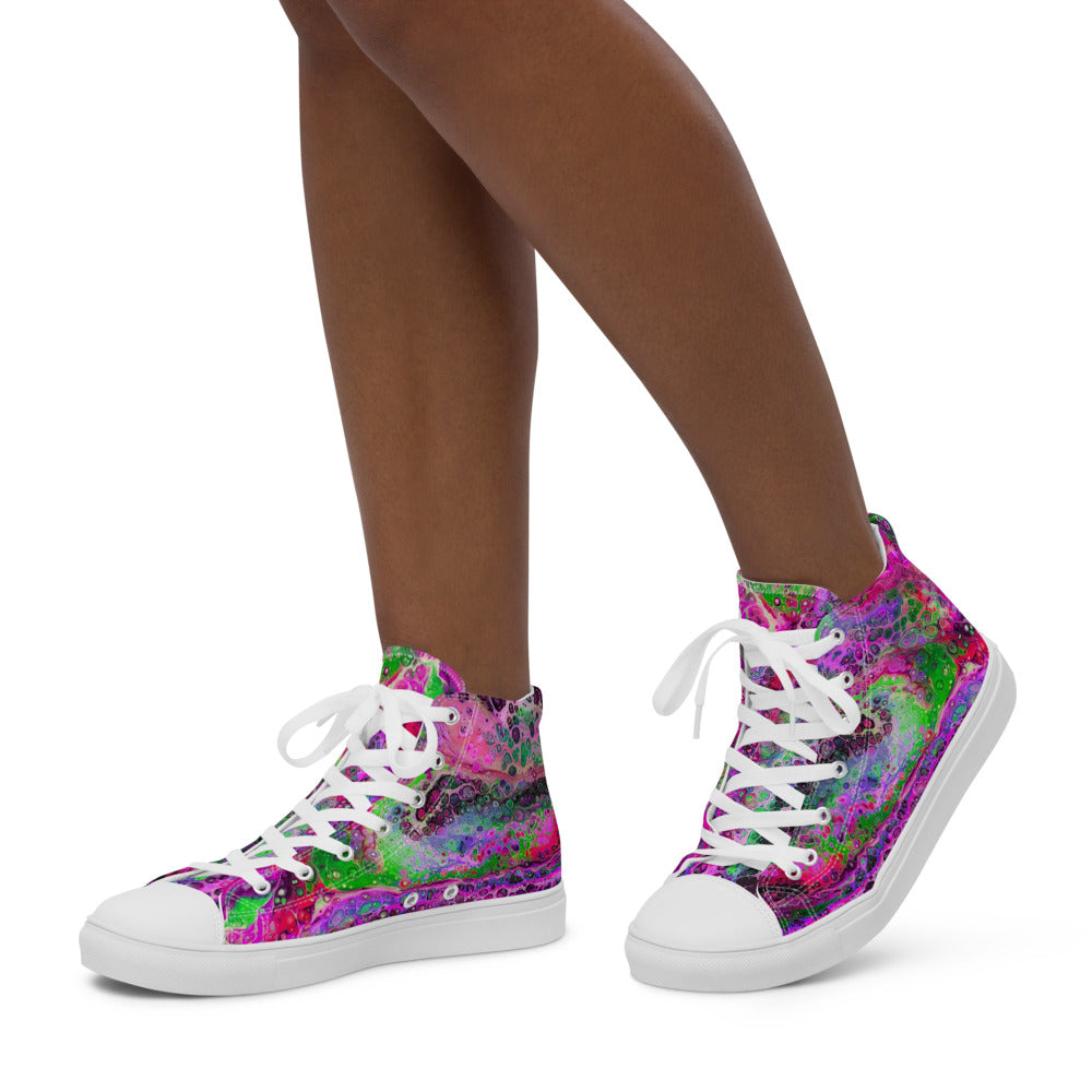 Women’s High Tops - Fluid Art Design - FA-003D