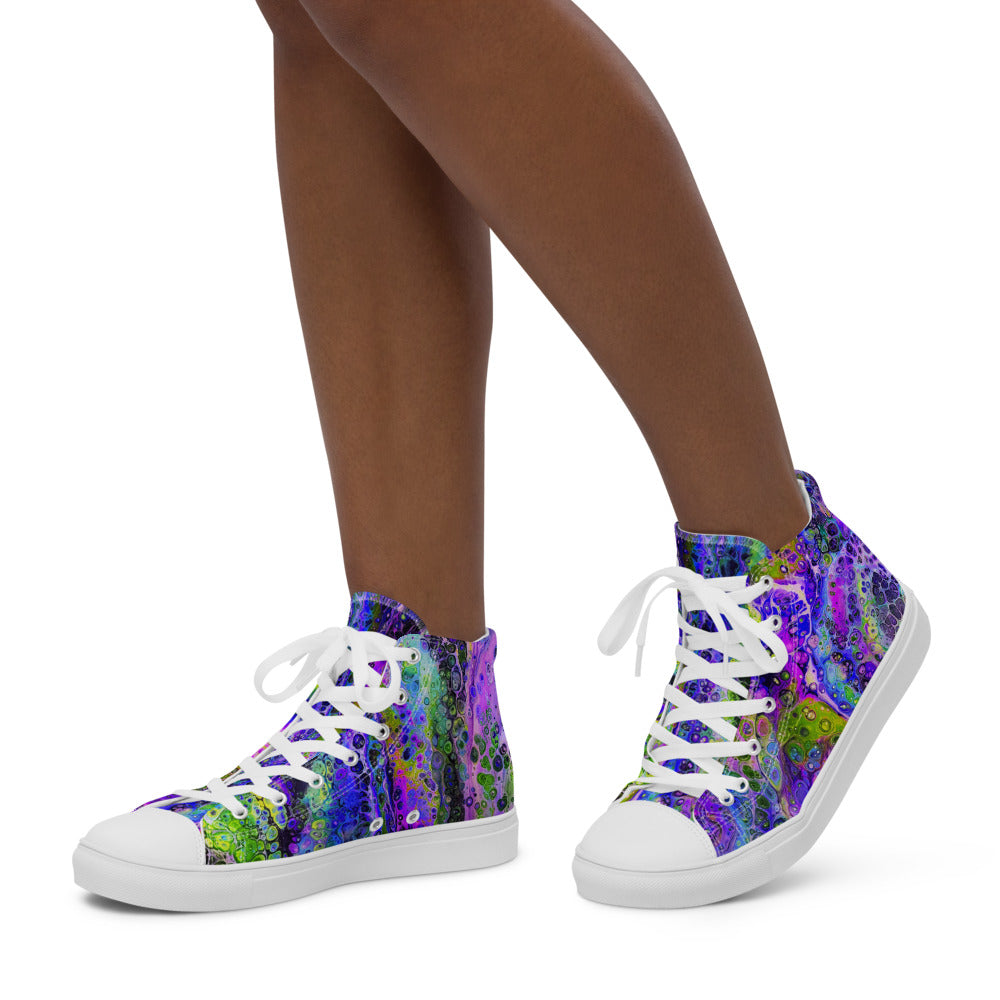 Women’s High Tops - Fluid Art Design - FA-003B