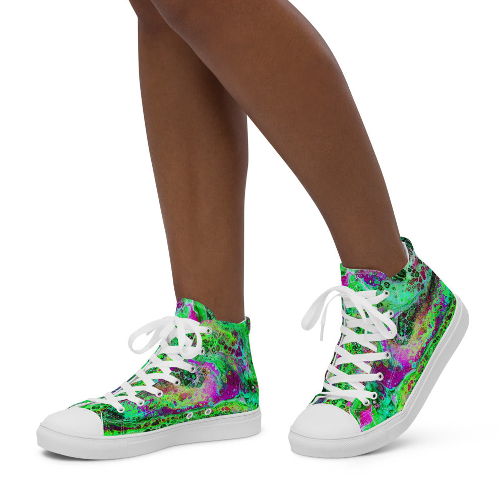 Women’s High Tops - Fluid Art Design - FA-003A