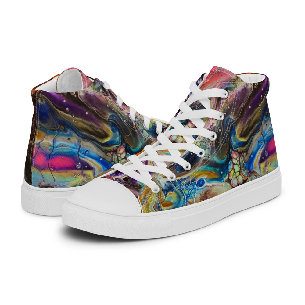 Women’s High Tops - Fluid Art Design - FA-001