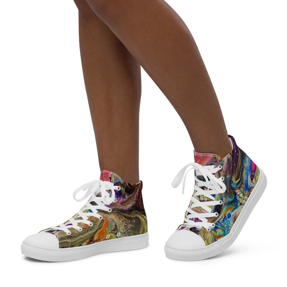 Women’s High Tops - Fluid Art Design - FA-001