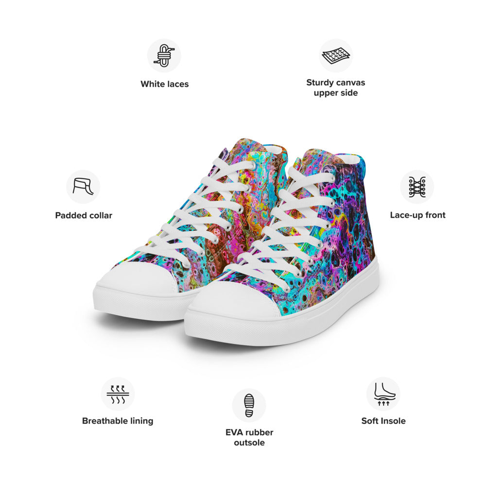 Women’s High Tops - Fluid Art Design - FA-020